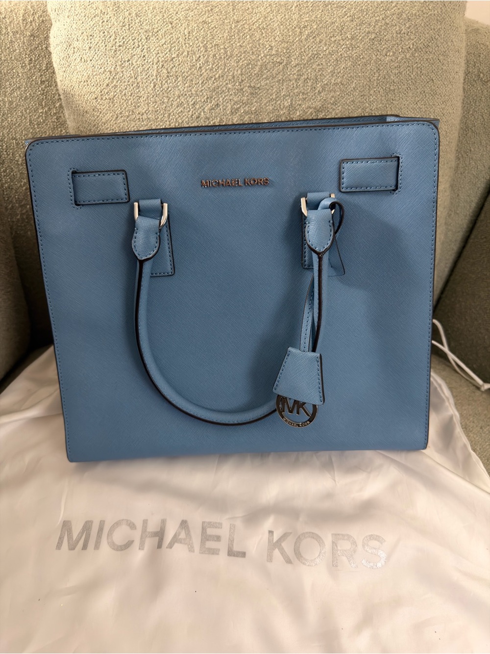 Michael Kors Powder Blue Saffiano Leather Tote